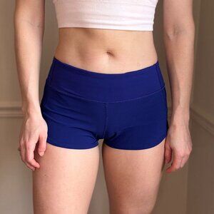 Lululemon Speed Up Low-Rise Lined Short 2.5", Size 4, Cobalt Blue